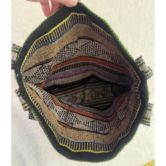 Lillo Mexican Poncho Style Drug Rug Colorful Shoulder Bag Beach Surf Boho Style - Picture 4 of 6